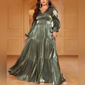 NWOT Olive Green Maxi Dress